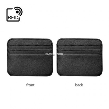 LLS RFID Safe 6 Slot Extra Slim G.Leather Travel Wallet